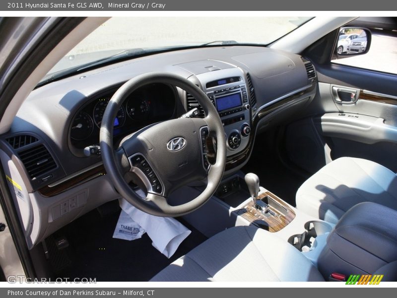 Mineral Gray / Gray 2011 Hyundai Santa Fe GLS AWD