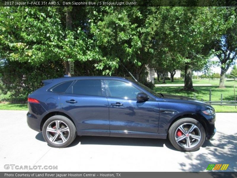 Dark Sapphire Blue / S Brogue/Light Oyster 2017 Jaguar F-PACE 35t AWD S