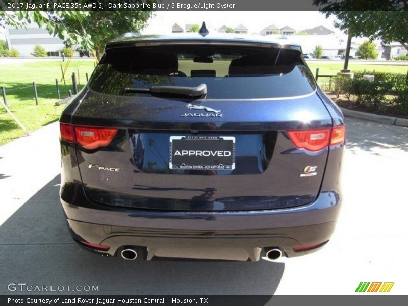 Dark Sapphire Blue / S Brogue/Light Oyster 2017 Jaguar F-PACE 35t AWD S