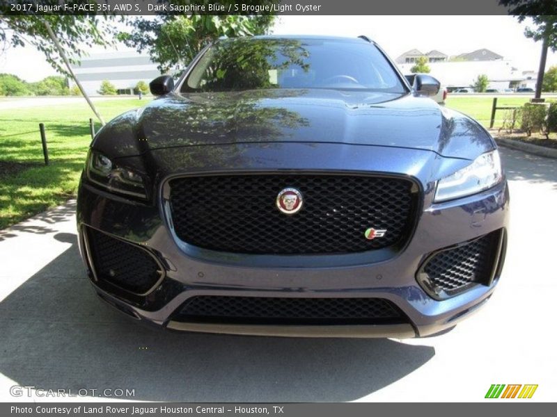 Dark Sapphire Blue / S Brogue/Light Oyster 2017 Jaguar F-PACE 35t AWD S