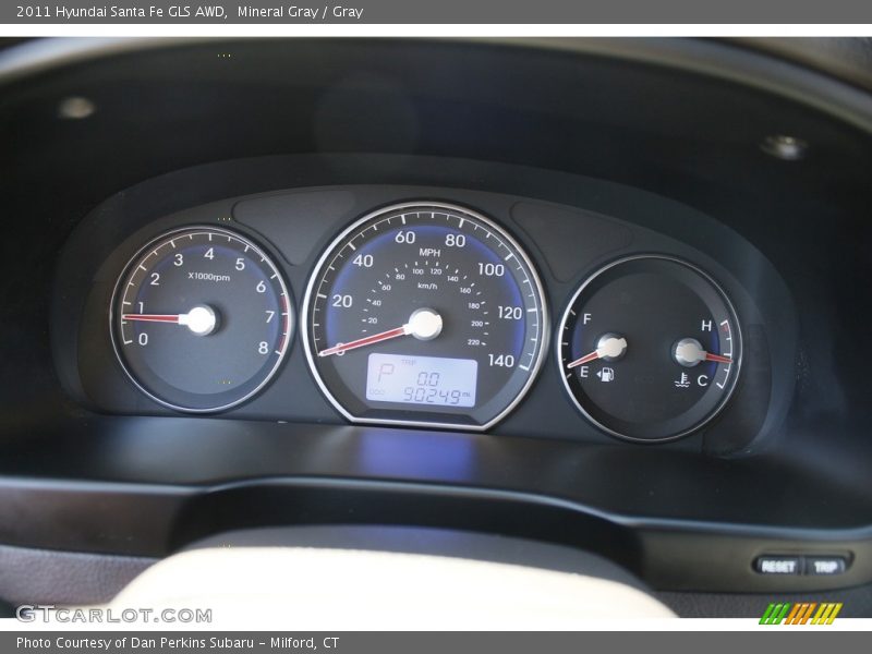 Mineral Gray / Gray 2011 Hyundai Santa Fe GLS AWD