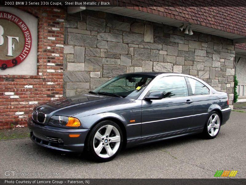 Steel Blue Metallic / Black 2003 BMW 3 Series 330i Coupe
