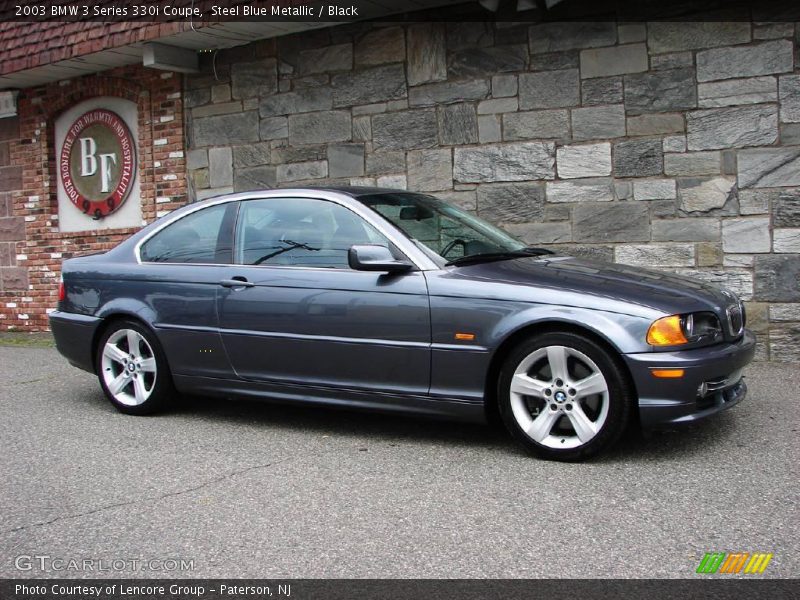 Steel Blue Metallic / Black 2003 BMW 3 Series 330i Coupe