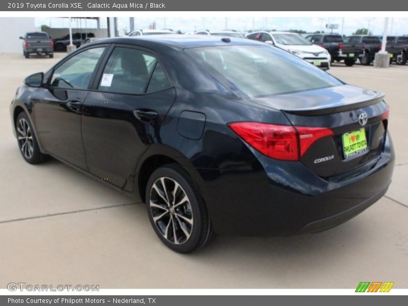 Galactic Aqua Mica / Black 2019 Toyota Corolla XSE