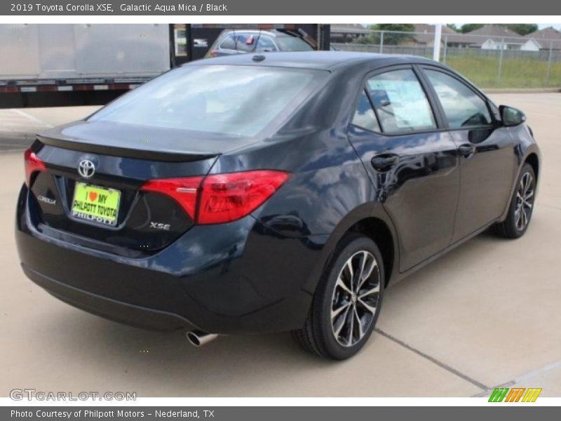 Galactic Aqua Mica / Black 2019 Toyota Corolla XSE