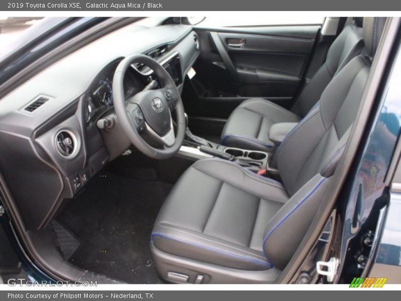 Front Seat of 2019 Corolla XSE