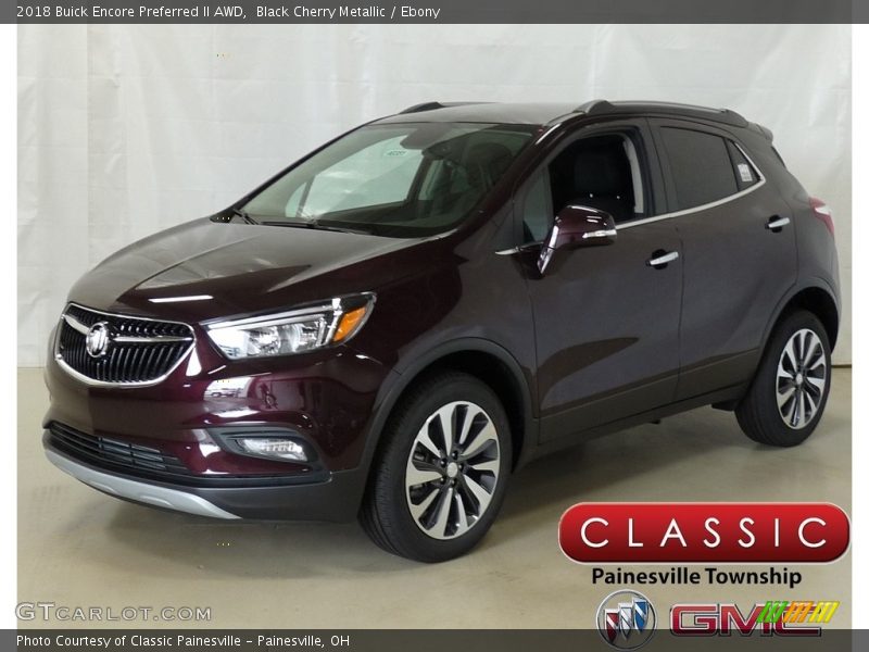 Black Cherry Metallic / Ebony 2018 Buick Encore Preferred II AWD