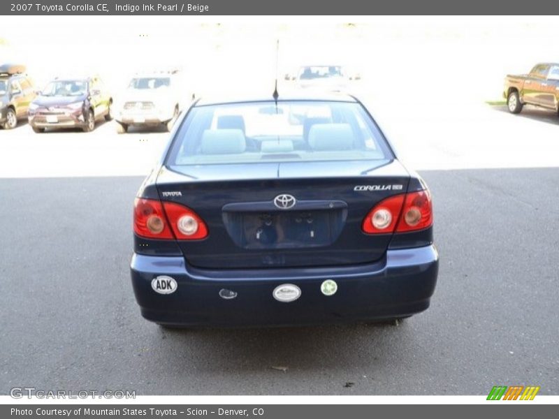 Indigo Ink Pearl / Beige 2007 Toyota Corolla CE