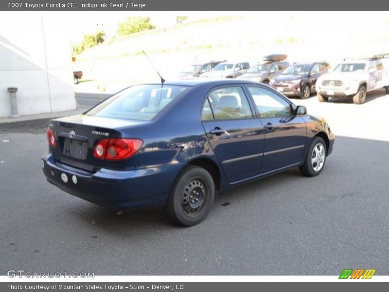 Indigo Ink Pearl / Beige 2007 Toyota Corolla CE