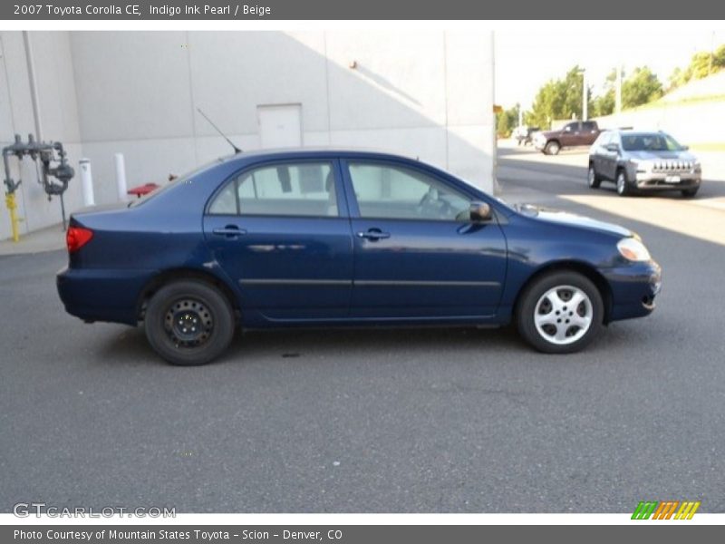 Indigo Ink Pearl / Beige 2007 Toyota Corolla CE