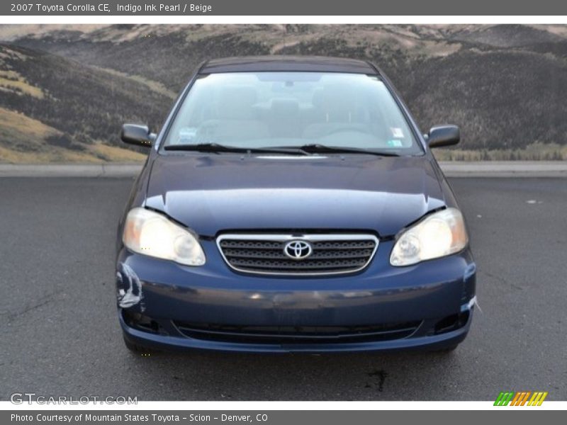 Indigo Ink Pearl / Beige 2007 Toyota Corolla CE