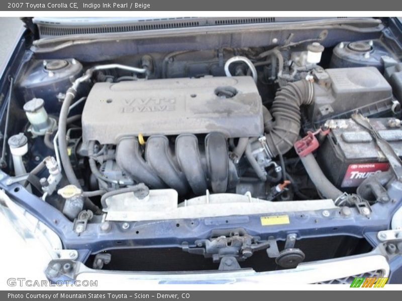 Indigo Ink Pearl / Beige 2007 Toyota Corolla CE