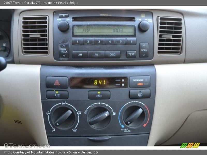 Indigo Ink Pearl / Beige 2007 Toyota Corolla CE