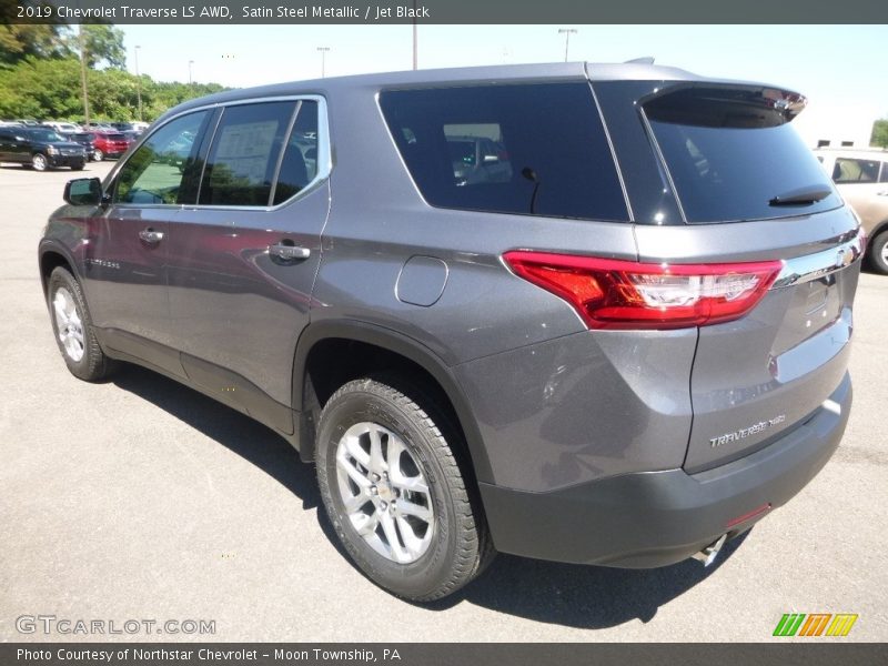 Satin Steel Metallic / Jet Black 2019 Chevrolet Traverse LS AWD