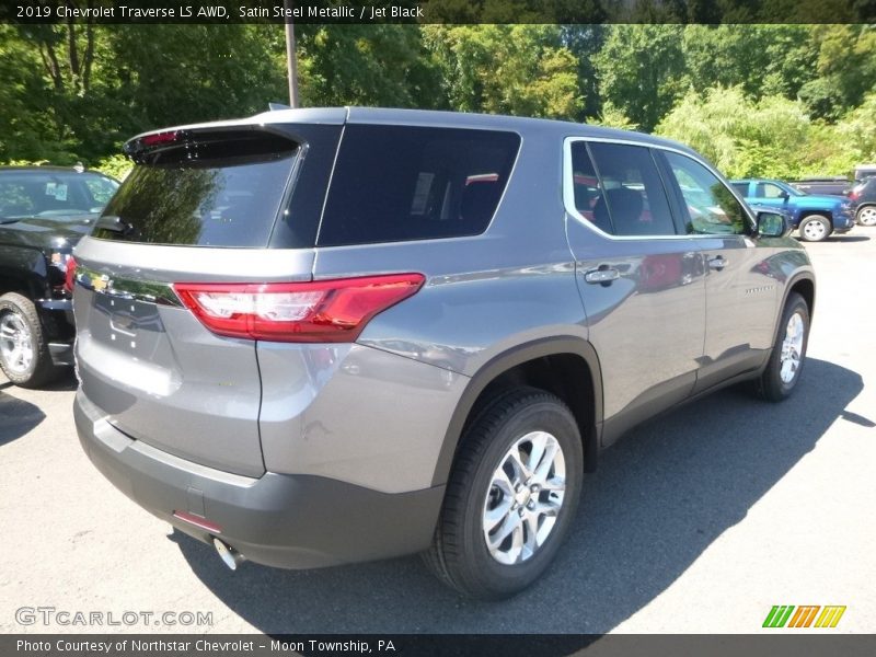 Satin Steel Metallic / Jet Black 2019 Chevrolet Traverse LS AWD