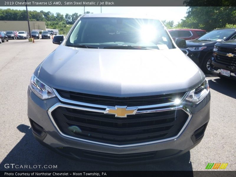 Satin Steel Metallic / Jet Black 2019 Chevrolet Traverse LS AWD