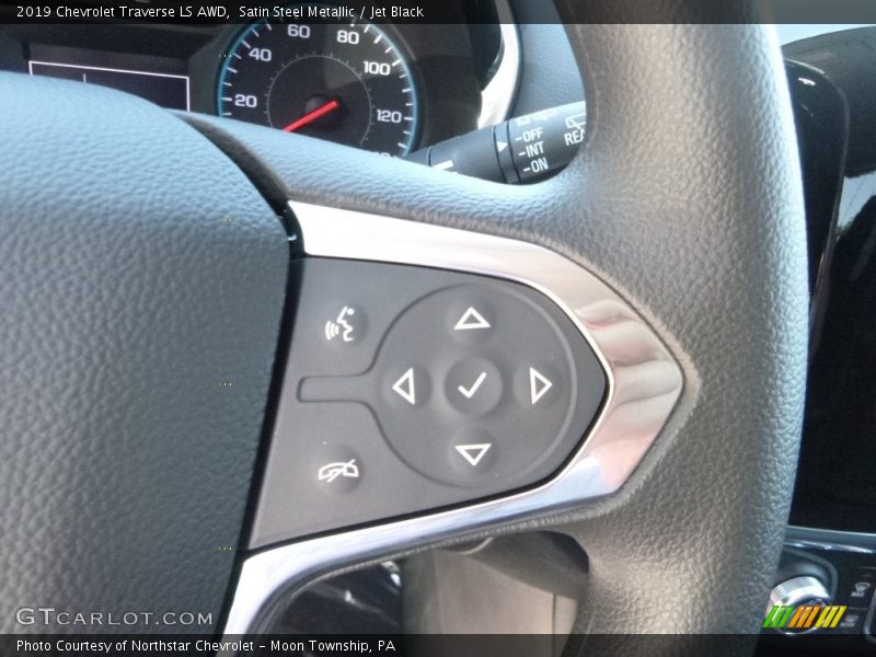 Satin Steel Metallic / Jet Black 2019 Chevrolet Traverse LS AWD