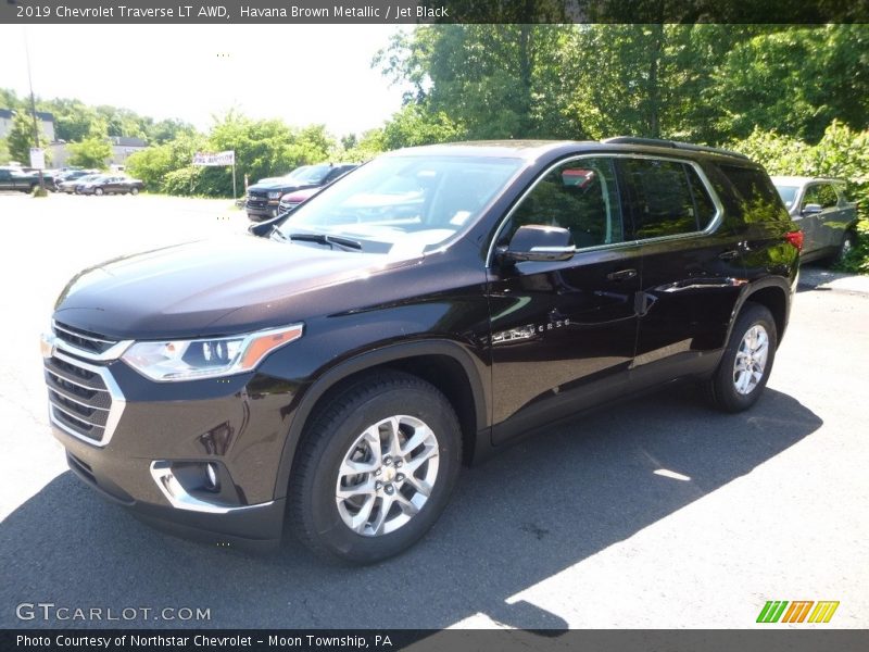 Havana Brown Metallic / Jet Black 2019 Chevrolet Traverse LT AWD