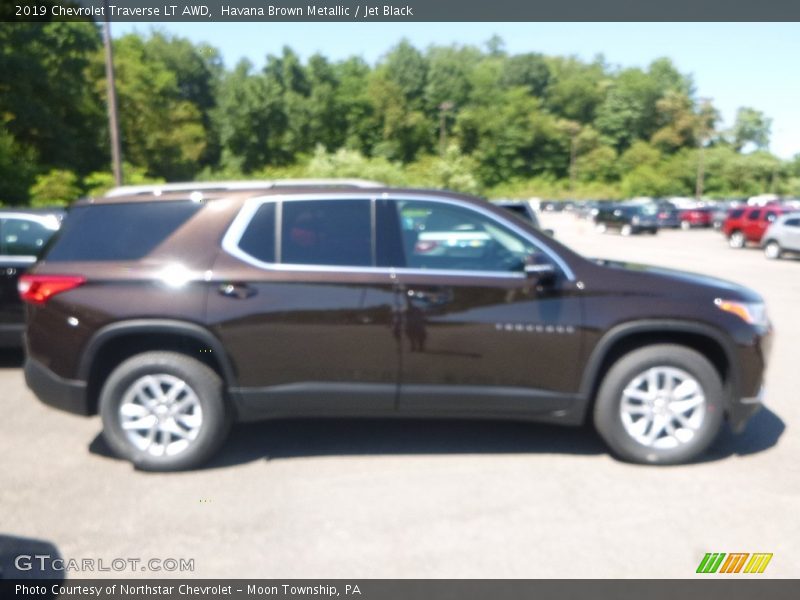 Havana Brown Metallic / Jet Black 2019 Chevrolet Traverse LT AWD