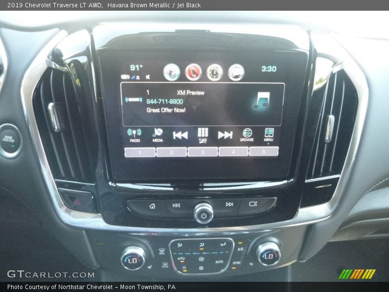 Havana Brown Metallic / Jet Black 2019 Chevrolet Traverse LT AWD
