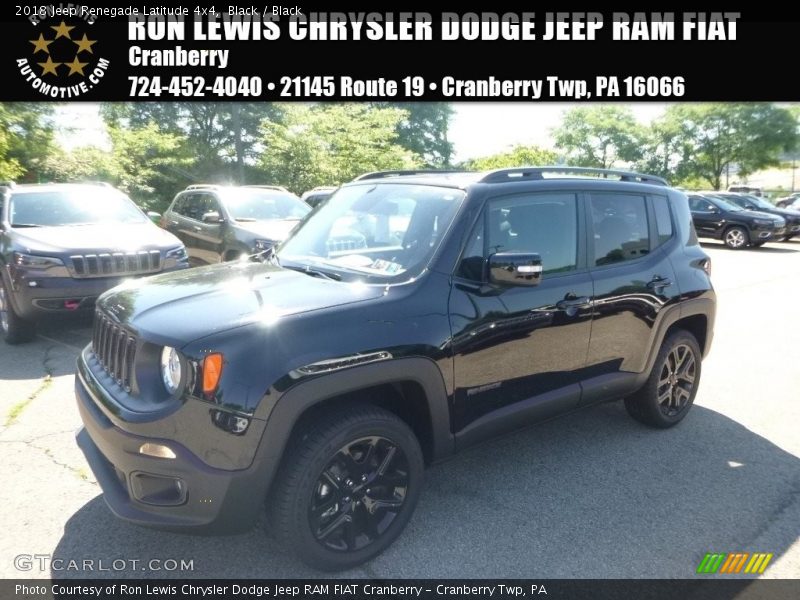 Black / Black 2018 Jeep Renegade Latitude 4x4