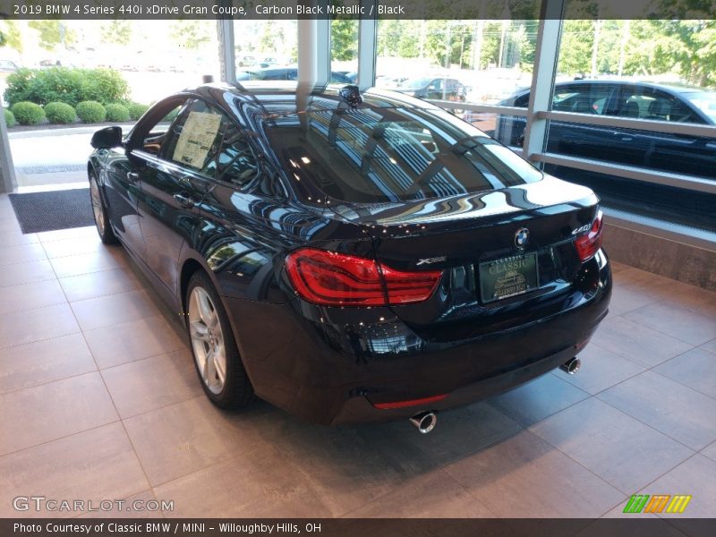 Carbon Black Metallic / Black 2019 BMW 4 Series 440i xDrive Gran Coupe