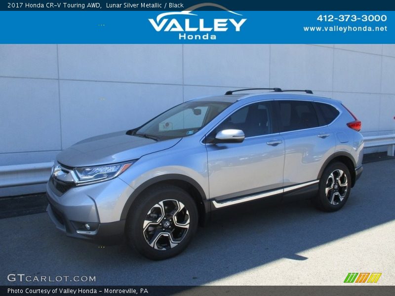 Lunar Silver Metallic / Black 2017 Honda CR-V Touring AWD