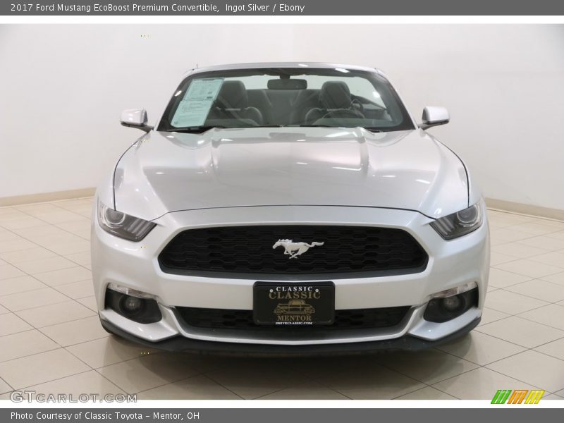 Ingot Silver / Ebony 2017 Ford Mustang EcoBoost Premium Convertible