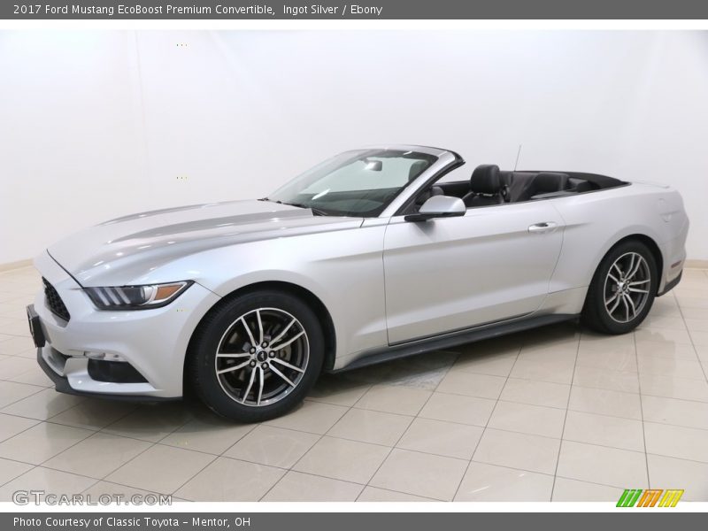 Ingot Silver / Ebony 2017 Ford Mustang EcoBoost Premium Convertible