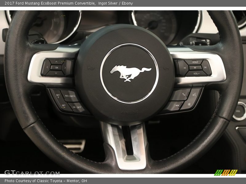 Ingot Silver / Ebony 2017 Ford Mustang EcoBoost Premium Convertible
