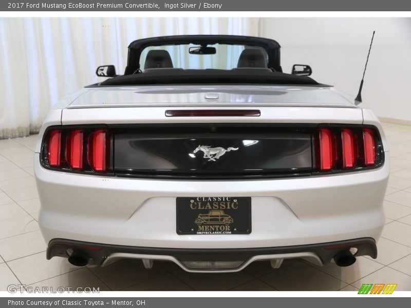 Ingot Silver / Ebony 2017 Ford Mustang EcoBoost Premium Convertible
