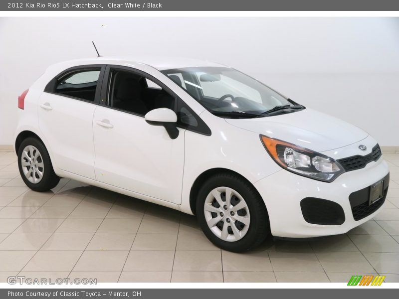 Clear White / Black 2012 Kia Rio Rio5 LX Hatchback