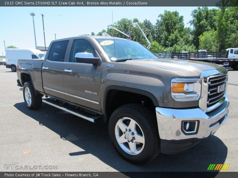 Bronze Alloy Metallic / Cocoa/Dune 2015 GMC Sierra 2500HD SLT Crew Cab 4x4