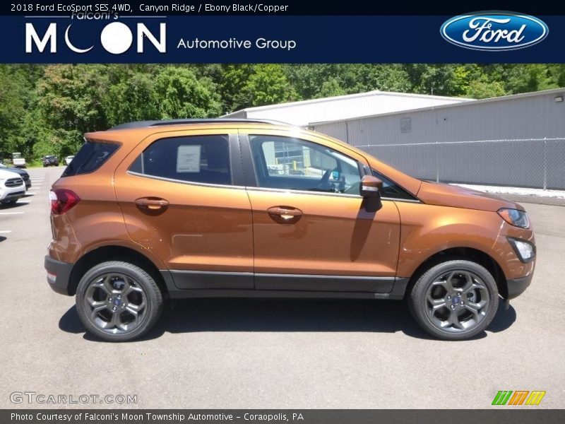 Canyon Ridge / Ebony Black/Copper 2018 Ford EcoSport SES 4WD