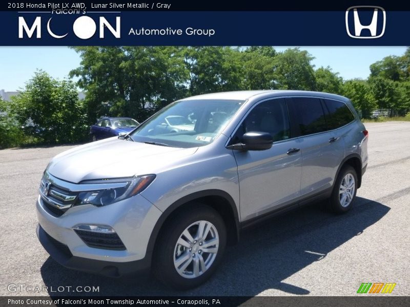Lunar Silver Metallic / Gray 2018 Honda Pilot LX AWD