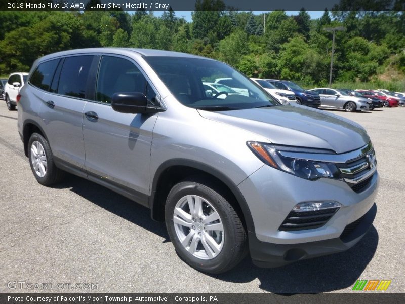 Lunar Silver Metallic / Gray 2018 Honda Pilot LX AWD