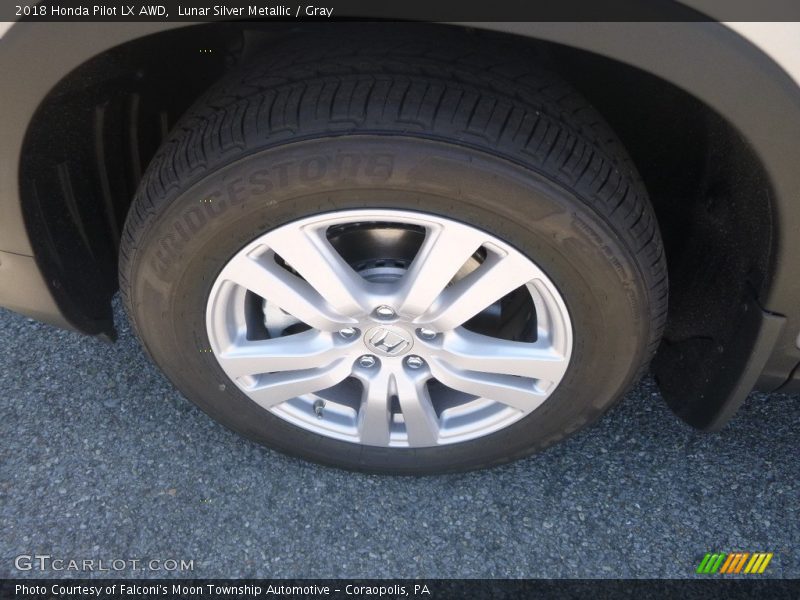 Lunar Silver Metallic / Gray 2018 Honda Pilot LX AWD