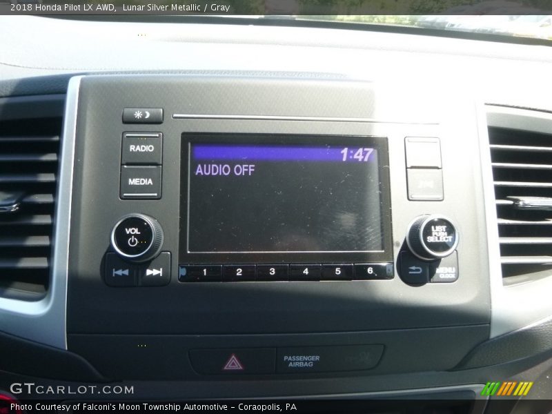 Lunar Silver Metallic / Gray 2018 Honda Pilot LX AWD