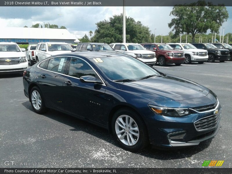 Blue Velvet Metallic / Jet Black 2018 Chevrolet Malibu LT