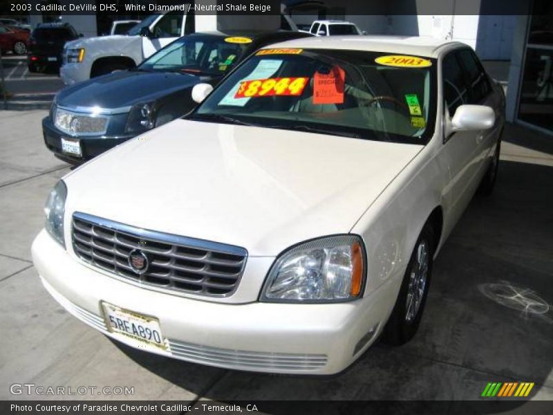 White Diamond / Neutral Shale Beige 2003 Cadillac DeVille DHS