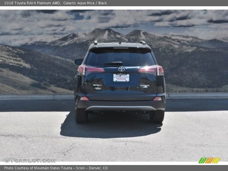 Galactic Aqua Mica / Black 2018 Toyota RAV4 Platinum AWD