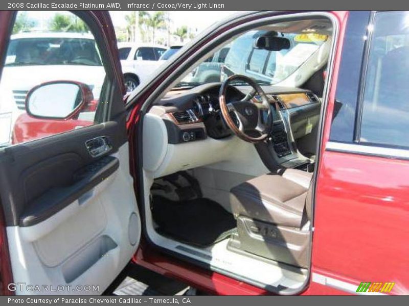 Infrared / Cocoa/Very Light Linen 2008 Cadillac Escalade Platinum AWD
