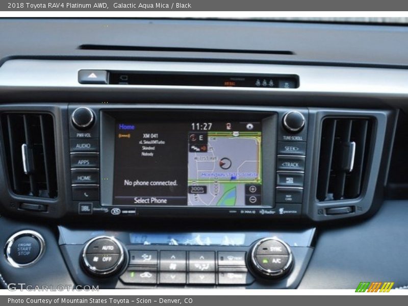 Galactic Aqua Mica / Black 2018 Toyota RAV4 Platinum AWD