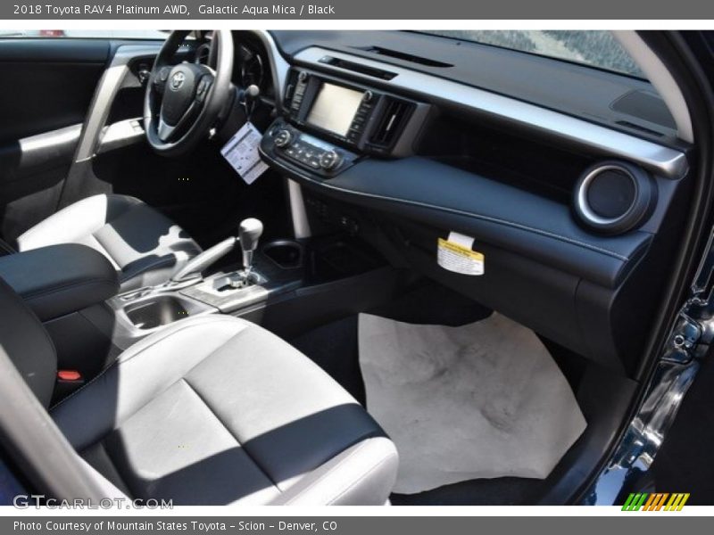 Galactic Aqua Mica / Black 2018 Toyota RAV4 Platinum AWD