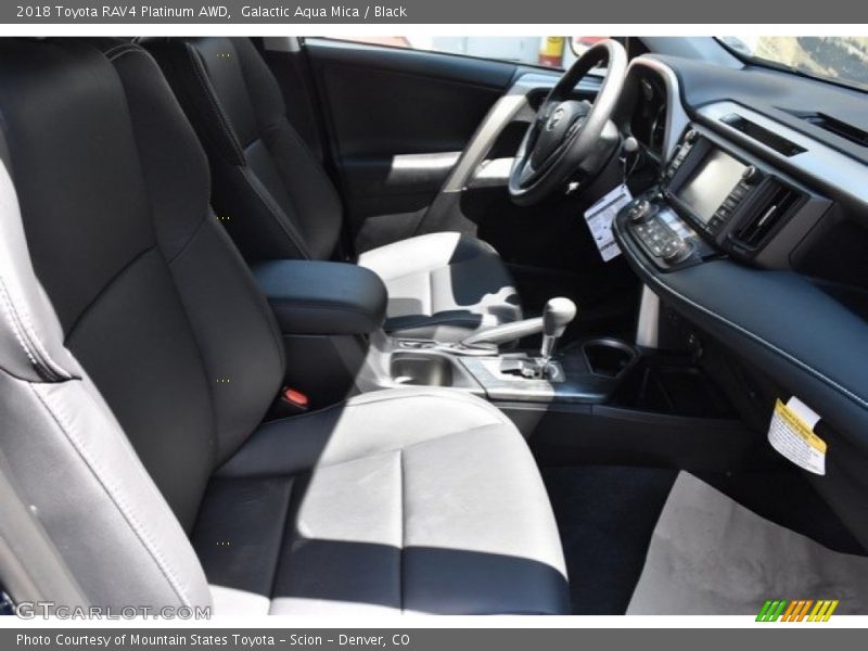 Galactic Aqua Mica / Black 2018 Toyota RAV4 Platinum AWD