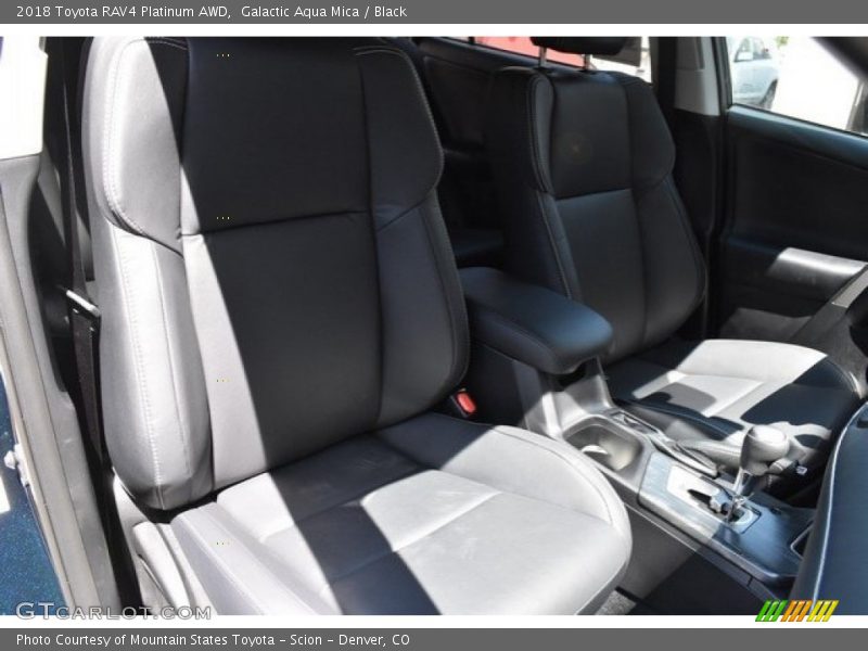 Galactic Aqua Mica / Black 2018 Toyota RAV4 Platinum AWD