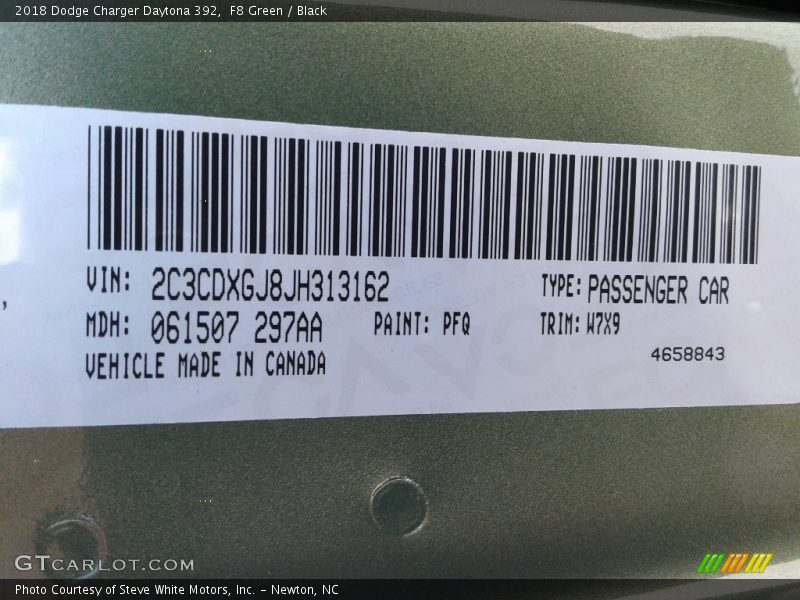 F8 Green / Black 2018 Dodge Charger Daytona 392