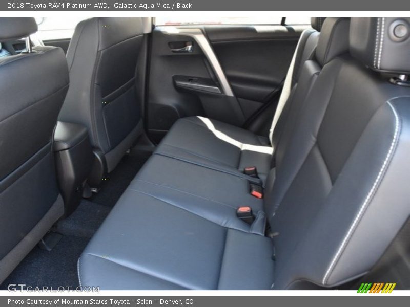 Galactic Aqua Mica / Black 2018 Toyota RAV4 Platinum AWD