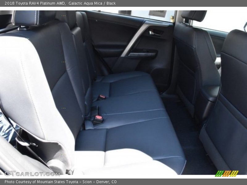 Galactic Aqua Mica / Black 2018 Toyota RAV4 Platinum AWD