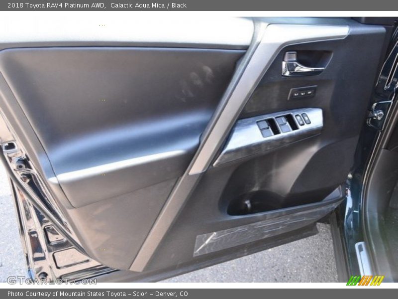 Galactic Aqua Mica / Black 2018 Toyota RAV4 Platinum AWD